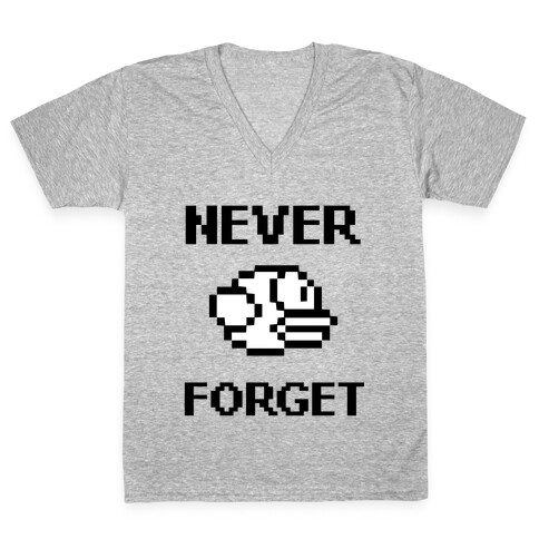 Never Forget (Flappy Bird) V-Neck Tee Shirt