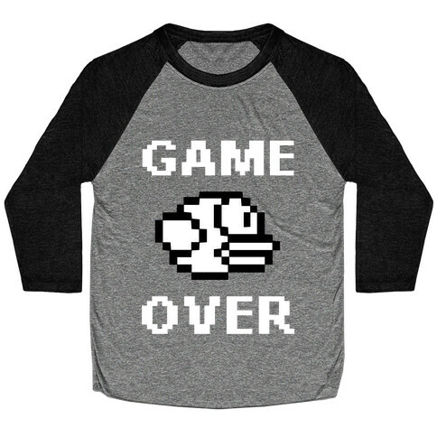 Game Over (Flappy Bird) Baseball Tee