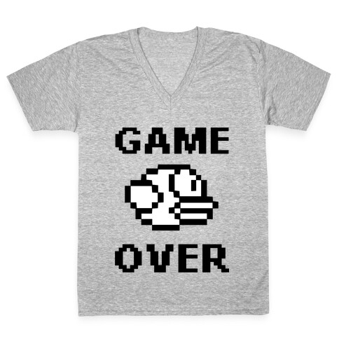 Game Over (Flappy Bird) V-Neck Tee Shirt