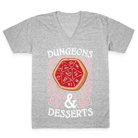 Dungeons & Desserts V-Neck Tee Shirt