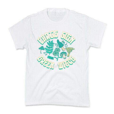 Earth Sign Green Witch Kids T-Shirt