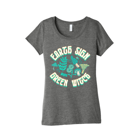 Earth Sign Green Witch Womens T-Shirt