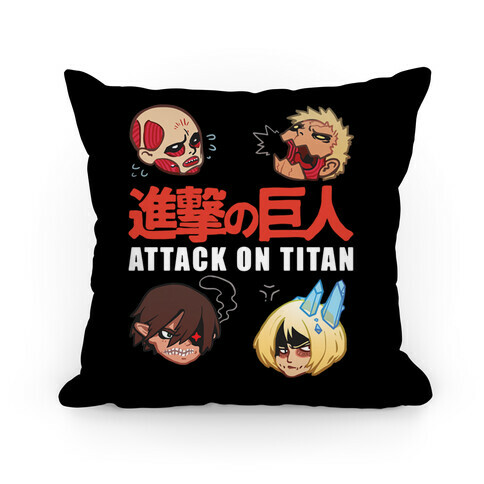 Attack On Titan Heads Pillow