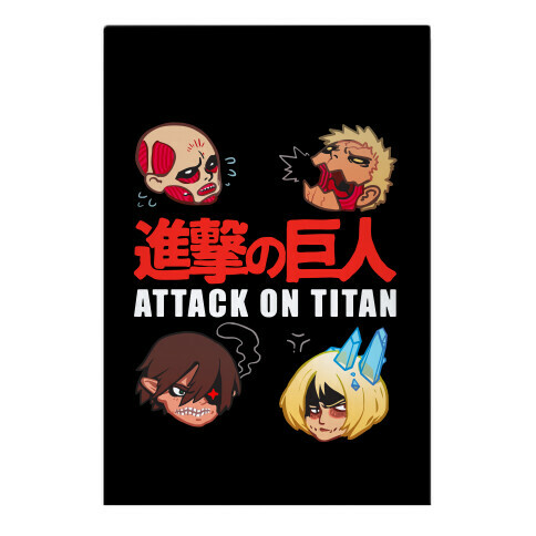 Attack On Titan Heads Garden Flag