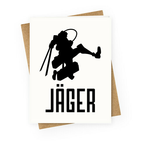 EREN JAEGER SILHOUETTE Greeting Card