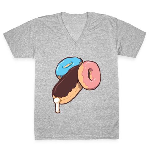 Naughty Donuts V-Neck Tee Shirt