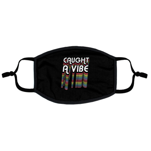 Caught A Vibe Retro Rainbow Flat Face Mask