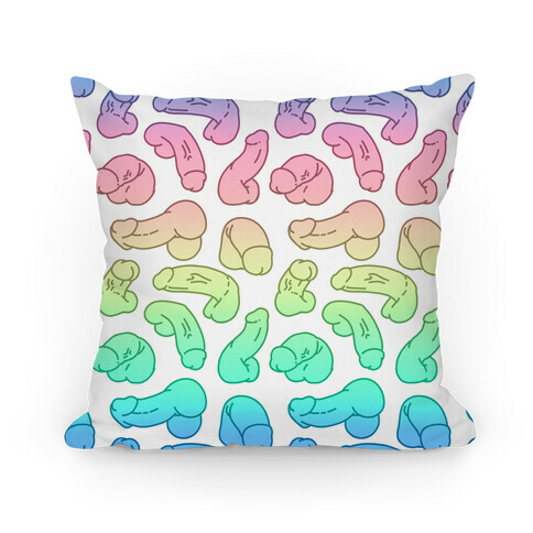 Pastel Penis Pattern Pillow