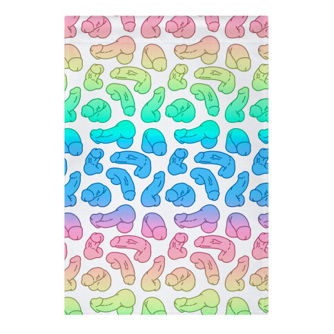 Pastel Penis Pattern Garden Flag