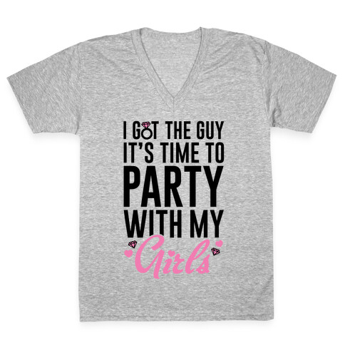 Party With My Girls V-Neck Tee Shirt