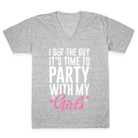 Party With My Girls V-Neck Tee Shirt