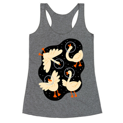 Geese In Space Racerback Tank Top