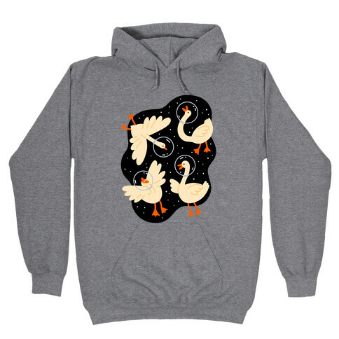 Geese In Space Hooded Sweatshirt