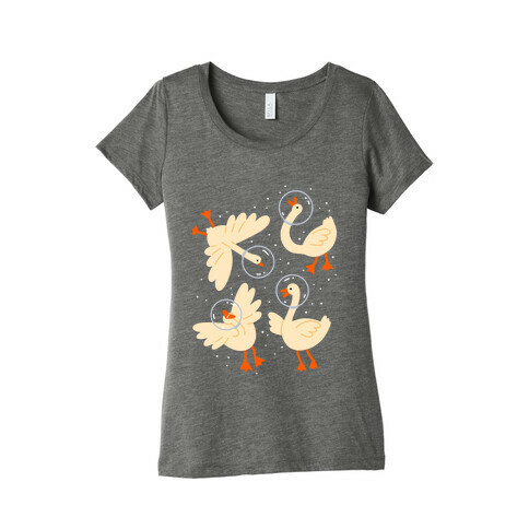 Geese In Space Womens T-Shirt