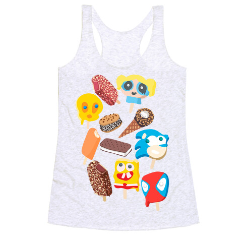 Ice Cream Truck Treats Pattern Racerback Tank Top