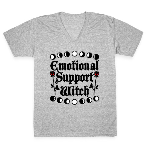 Emotional Support Witch V-Neck Tee Shirt