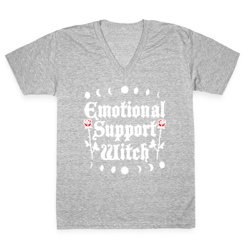 Emotional Support Witch V-Neck Tee Shirt