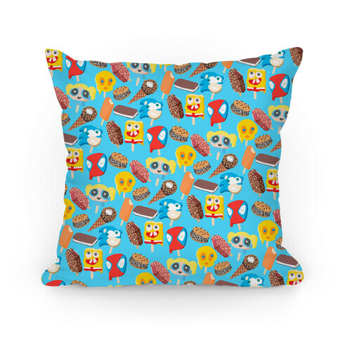 Ice Cream Truck Treats Pattern Pillow