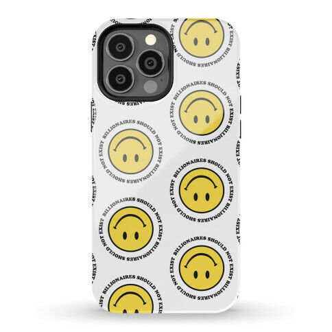 Billionaires Should Not Exist Upside-Down Smiley Face Phone Case