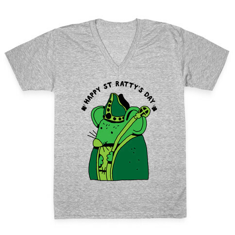 Happy St. Ratty's Day  V-Neck Tee Shirt