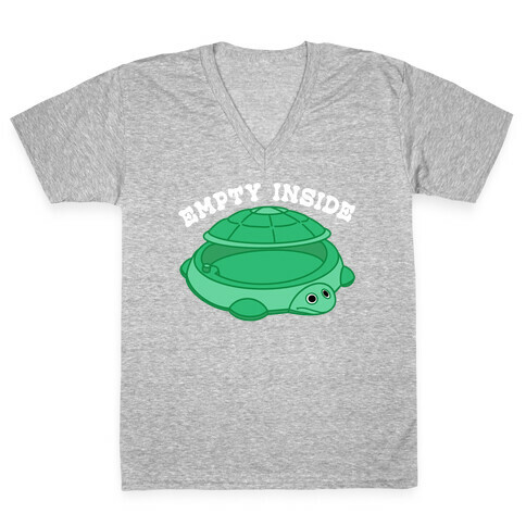 Empty Inside Turtle Sandbox V-Neck Tee Shirt