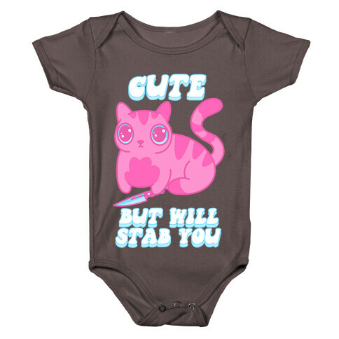 Cute But Will Stab You Cat Baby One-Piece