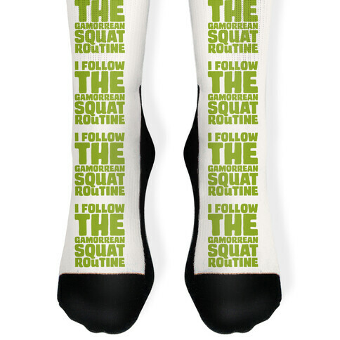 I Follow The Gammorean Squat Routine Parody Sock