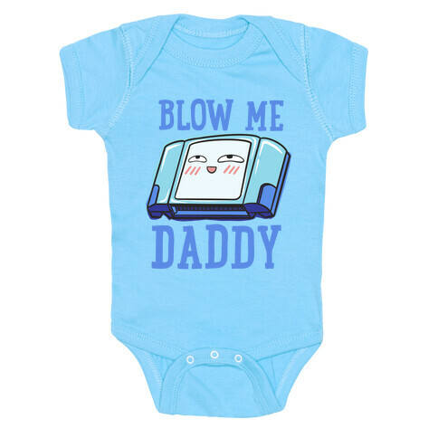 Blow Me Daddy Game Cartridge Parody Baby One-Piece