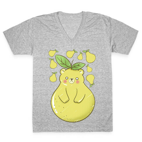 Pear Bear V-Neck Tee Shirt