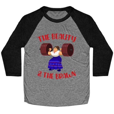 The Beauty and the Brawn Baseball Tee