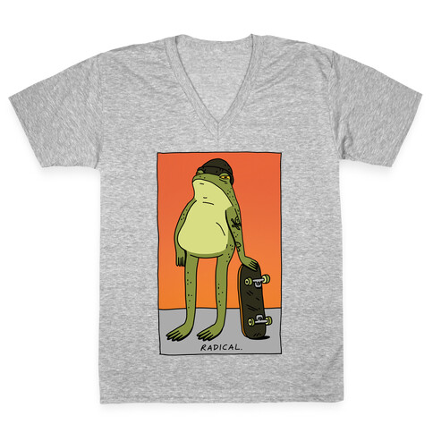 Radical Frog Skater V-Neck Tee Shirt