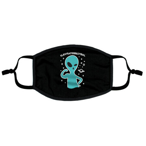 Flextraterrestrial Flexing Alien Flat Face Mask