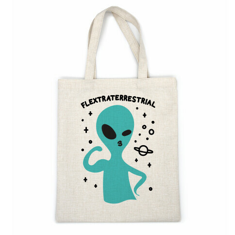 Flextraterrestrial Flexing Alien Casual Tote