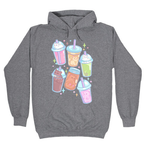 Kawaii Cat Cafe Drinks Hooded Sweatshirt