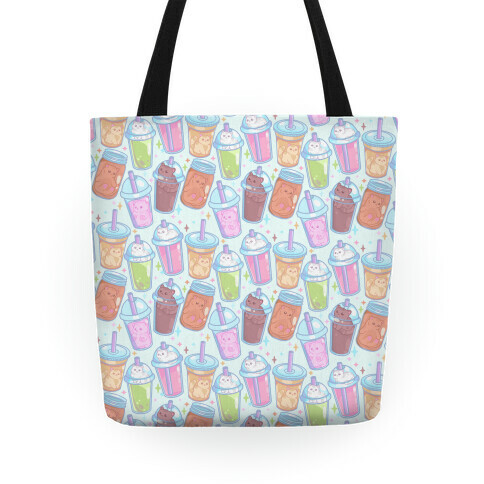 Kawaii Cat Cafe Drinks Tote