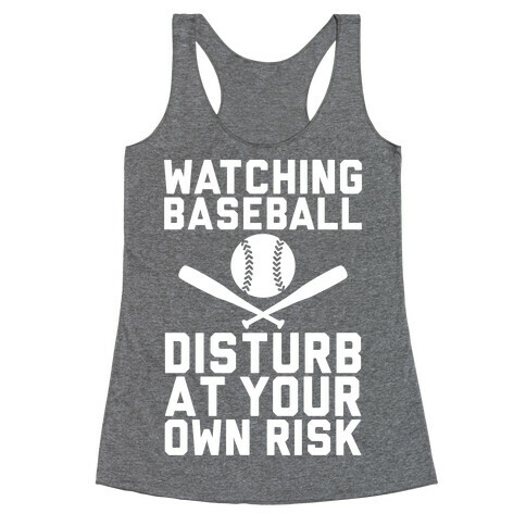 Watching Baseball Racerback Tank Top