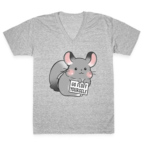 Go Fluff Yourself Chinchilla V-Neck Tee Shirt