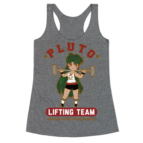 Pluto Lifting Team Parody Racerback Tank Top