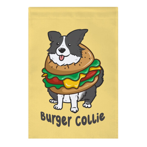 Burger Collie Garden Flag