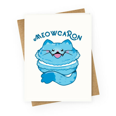 Meowcaron Greeting Card