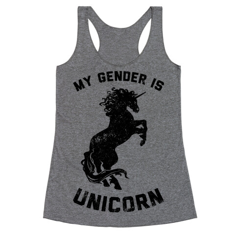 My Gender Is Unicorn Racerback Tank Top