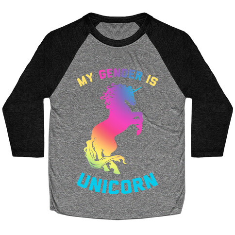 My Gender Is Unicorn Baseball Tee