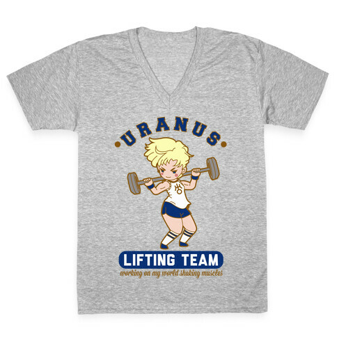 Uranus Lifting Team Parody V-Neck Tee Shirt