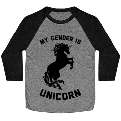 My Gender Is Unicorn Baseball Tee