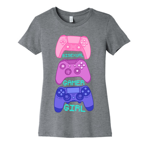 Bisexual Gamer Girl Womens T-Shirt