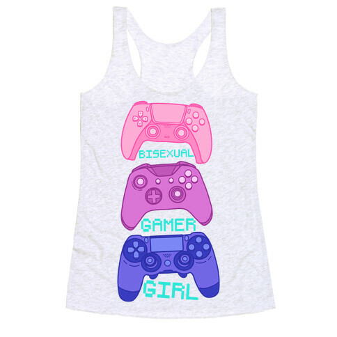 Bisexual Gamer Girl Racerback Tank Top