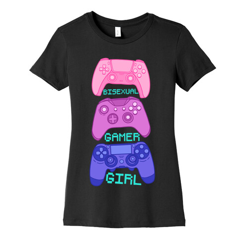 Bisexual Gamer Girl Womens T-Shirt