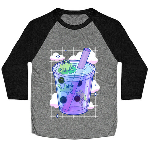 Kawaii Boba Frogs Baseball Tee