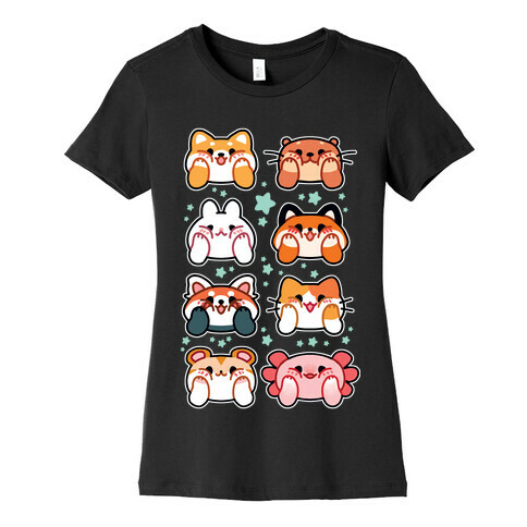 Kawaii Squishy Face Animals Womens T-Shirt