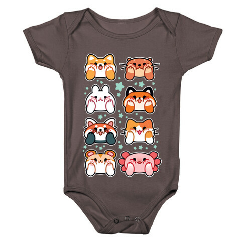 Kawaii Squishy Face Animals Baby One-Piece